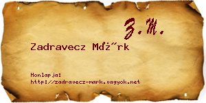 Zadravecz Márk névjegykártya